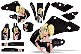 Dirt Bike Graphics Kit Decal Wrap For Honda CR125 1998-1999 CR250 1997-1999 MANDY BLACK-atv motorcycle utv parts accessories gear helmets jackets gloves pantsAll Terrain Depot