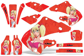 Dirt Bike Graphics Kit Decal Wrap For Honda CR125 1998-1999 CR250 1997-1999 MANDY PINK RED-atv motorcycle utv parts accessories gear helmets jackets gloves pantsAll Terrain Depot