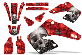 Dirt Bike Graphics Kit MX Decal Wrap For Honda CR125 CR250 2000-2001 BONES BLACK RED-atv motorcycle utv parts accessories gear helmets jackets gloves pantsAll Terrain Depot
