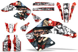 Dirt Bike Graphics Kit MX Decal Wrap For Honda CR125 CR250 2000-2001 HATTER WHITE RED