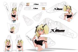Dirt Bike Graphics Kit MX Decal Wrap For Honda CR125 CR250 2000-2001 MANDY BLACK WHITE-atv motorcycle utv parts accessories gear helmets jackets gloves pantsAll Terrain Depot