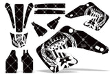 Dirt Bike Graphics Kit MX Decal Wrap For Honda CR125 CR250 2000-2001 RELOADED WHITE BLACK