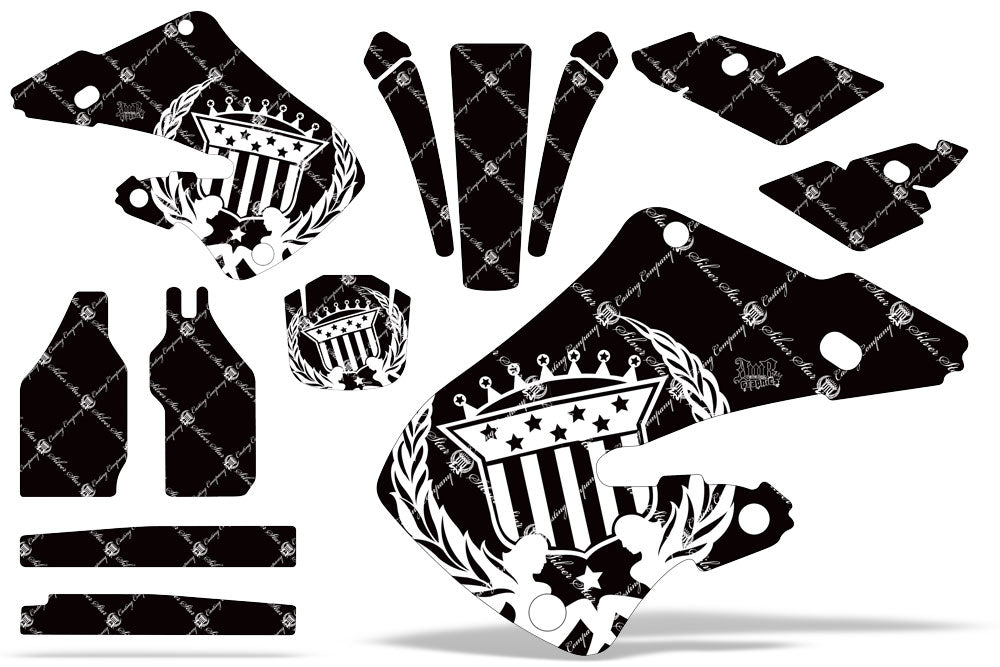 Dirt Bike Graphics Kit Decal Wrap For Honda CR125 1998-1999 CR250 1997-1999 RELOADED WHITE BLACK-atv motorcycle utv parts accessories gear helmets jackets gloves pantsAll Terrain Depot