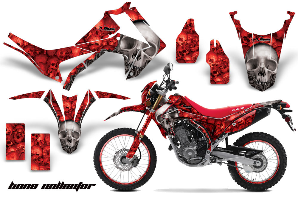 Graphics Kit Decal Sticker Wrap + # Plates For Honda CRF250L 2013-2016 BONES RED-atv motorcycle utv parts accessories gear helmets jackets gloves pantsAll Terrain Depot