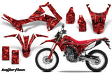 Dirt Bike Graphics Kit Decal Sticker Wrap For Honda CRF250L 2013-2016 BUTTERFLIES BLACK RED