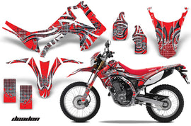 Dirt Bike Graphics Kit Decal Sticker Wrap For Honda CRF250L 2013-2016 DEADEN RED-atv motorcycle utv parts accessories gear helmets jackets gloves pantsAll Terrain Depot