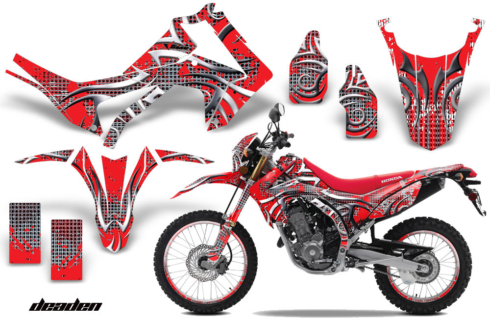 Graphics Kit Decal Sticker Wrap + # Plates For Honda CRF250L 2013-2016 DEADEN RED-atv motorcycle utv parts accessories gear helmets jackets gloves pantsAll Terrain Depot