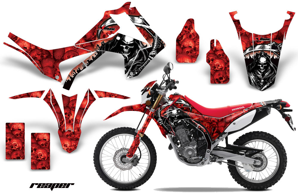 Dirt Bike Graphics Kit Decal Sticker Wrap For Honda CRF250L 2013-2016 REAPER RED-atv motorcycle utv parts accessories gear helmets jackets gloves pantsAll Terrain Depot