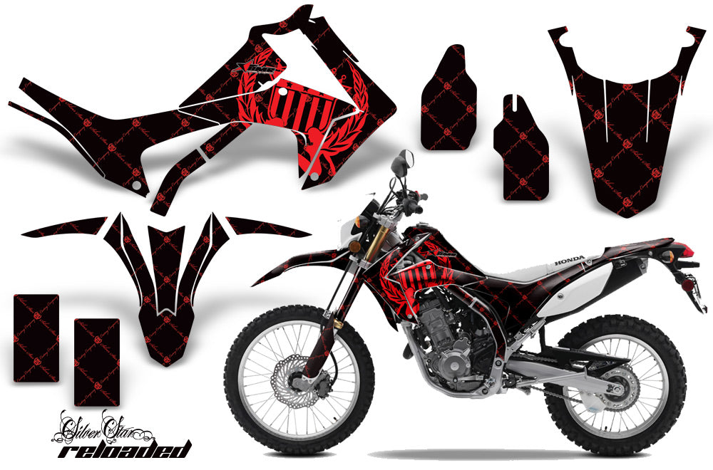 Dirt Bike Graphics Kit Decal Sticker Wrap For Honda CRF250L 2013-2016 RELOADED RED BLACK-atv motorcycle utv parts accessories gear helmets jackets gloves pantsAll Terrain Depot