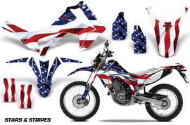 Dirt Bike Graphics Kit Decal Sticker Wrap For Honda CRF250L 2013-2016 USA FLAG-atv motorcycle utv parts accessories gear helmets jackets gloves pantsAll Terrain Depot