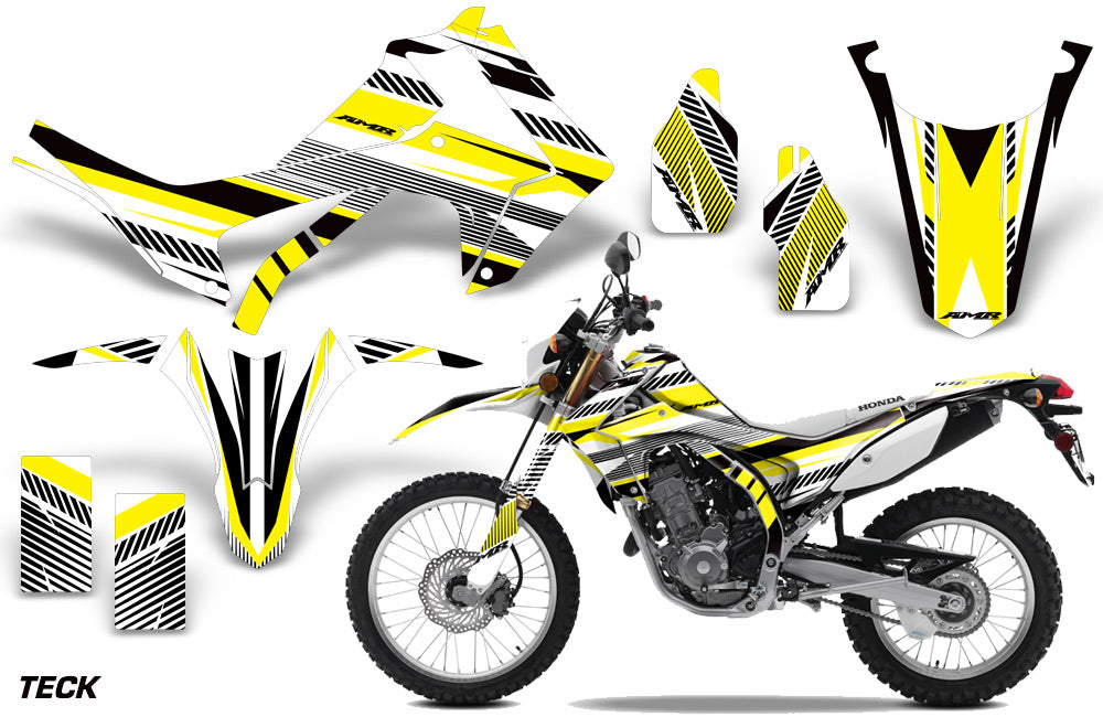 Dirt Bike Graphics Kit Decal Sticker Wrap For Honda CRF250L 2013-2016 TECK YELLOW-atv motorcycle utv parts accessories gear helmets jackets gloves pantsAll Terrain Depot