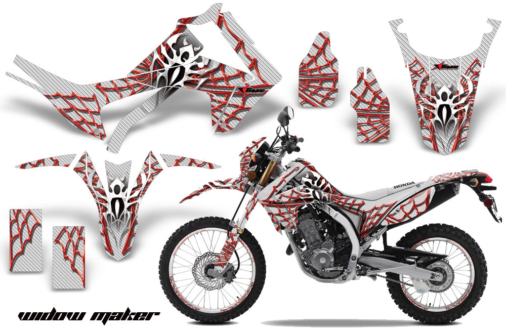 Graphics Kit Decal Sticker Wrap + # Plates For Honda CRF250L 2013-2016 WIDOW RED WHITE-atv motorcycle utv parts accessories gear helmets jackets gloves pantsAll Terrain Depot
