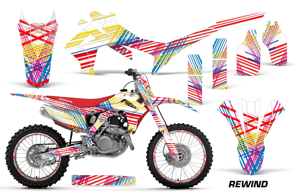 Graphics Kit Decal Sticker Wrap + # Plates For Honda CRF250R 2014-2017 REWIND-atv motorcycle utv parts accessories gear helmets jackets gloves pantsAll Terrain Depot