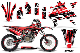 Decal Graphics Kit Sticker Wrap + # Plates For Honda CRF450X 2005-2016 ATTACK RED-atv motorcycle utv parts accessories gear helmets jackets gloves pantsAll Terrain Depot