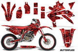 Decal Graphics Kit Sticker Wrap + # Plates For Honda CRF450X 2005-2016 BUTTERFLIES BLACK RED