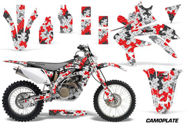 Dirt Bike Decal Graphics Kit Sticker Wrap For Honda CRF450X 2005-2016 CAMOPLATE RED-atv motorcycle utv parts accessories gear helmets jackets gloves pantsAll Terrain Depot