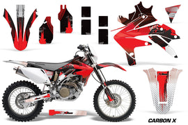 Dirt Bike Decal Graphics Kit Sticker Wrap For Honda CRF450X 2005-2016 CARBONX RED-atv motorcycle utv parts accessories gear helmets jackets gloves pantsAll Terrain Depot