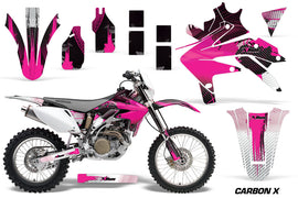 Dirt Bike Decal Graphics Kit Sticker Wrap For Honda CRF450X 2005-2016 CARBONX PINK-atv motorcycle utv parts accessories gear helmets jackets gloves pantsAll Terrain Depot