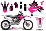 Dirt Bike Decal Graphics Kit Sticker Wrap For Honda CRF450X 2005-2016 CARBONX PINK
