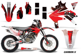 Decal Graphics Kit Sticker Wrap + # Plates For Honda CRF450X 2005-2016 CARBONX RED-atv motorcycle utv parts accessories gear helmets jackets gloves pantsAll Terrain Depot
