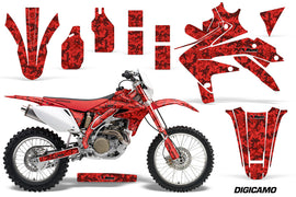 Dirt Bike Decal Graphics Kit Sticker Wrap For Honda CRF450X 2005-2016 DIGICAMO RED-atv motorcycle utv parts accessories gear helmets jackets gloves pantsAll Terrain Depot