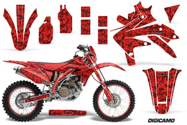 Decal Graphics Kit Sticker Wrap + # Plates For Honda CRF450X 2005-2016 DIGICAMO RED-atv motorcycle utv parts accessories gear helmets jackets gloves pantsAll Terrain Depot