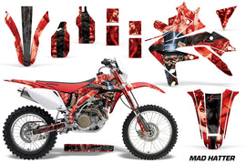 Dirt Bike Decal Graphics Kit Sticker Wrap For Honda CRF450X 2005-2016 HATTER BLACK RED-atv motorcycle utv parts accessories gear helmets jackets gloves pantsAll Terrain Depot