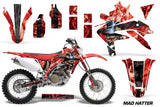 Dirt Bike Decal Graphics Kit Sticker Wrap For Honda CRF450X 2005-2016 HATTER BLACK RED