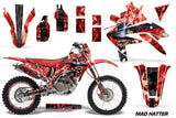 Decal Graphics Kit Sticker Wrap + # Plates For Honda CRF450X 2005-2016 HATTER BLACK RED
