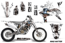 Dirt Bike Decal Graphics Kit Sticker Wrap For Honda CRF450X 2005-2016 HATTER SILVER WHITE-atv motorcycle utv parts accessories gear helmets jackets gloves pantsAll Terrain Depot