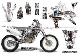 Dirt Bike Decal Graphics Kit Sticker Wrap For Honda CRF450X 2005-2016 HATTER SILVER WHITE