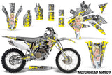 Dirt Bike Decal Graphics Kit Sticker Wrap For Honda CRF450X 2005-2016 MOTO MANDY SILVER