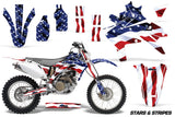 Dirt Bike Decal Graphics Kit Sticker Wrap For Honda CRF450X 2005-2016 USA FLAG