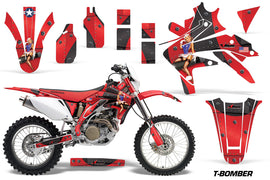 Dirt Bike Decal Graphics Kit Sticker Wrap For Honda CRF450X 2005-2016 TBOMBER BLACK-atv motorcycle utv parts accessories gear helmets jackets gloves pantsAll Terrain Depot