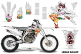 Dirt Bike Decal Graphics Kit Sticker Wrap For Honda CRF450X 2005-2016 VEGAS WHITE