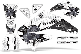Dirt Bike Graphics Kit Decal Sticker Wrap For Honda CRF450R 2002-2004 TOXIC BLACK WHITE-atv motorcycle utv parts accessories gear helmets jackets gloves pantsAll Terrain Depot
