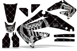 Dirt Bike Graphics Kit Decal Sticker Wrap For Honda CRF450R 2002-2004 RELOADED SILVER BLACK-atv motorcycle utv parts accessories gear helmets jackets gloves pantsAll Terrain Depot