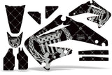 Dirt Bike Graphics Kit Decal Sticker Wrap For Honda CRF450R 2002-2004 RELOADED SILVER BLACK