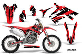 Dirt Bike Graphics Kit Decal Sticker Wrap For Honda CRF250R 2010-2013 ATTACK RED