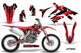 Dirt Bike Graphics Kit Decal Sticker Wrap For Honda CRF450R 2009-2012 ATTACK RED-atv motorcycle utv parts accessories gear helmets jackets gloves pantsAll Terrain Depot