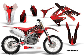 Dirt Bike Graphics Kit Decal Sticker Wrap For Honda CRF250R 2010-2013 CARBONX RED-atv motorcycle utv parts accessories gear helmets jackets gloves pantsAll Terrain Depot