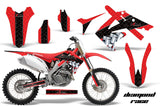Dirt Bike Graphics Kit Decal Sticker Wrap For Honda CRF250R 2010-2013 DIAMOND RACE BLACK RED