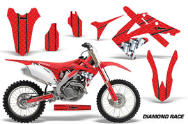 Dirt Bike Graphics Kit Decal Sticker Wrap For Honda CRF250R 2010-2013 DIAMOND RACE RED-atv motorcycle utv parts accessories gear helmets jackets gloves pantsAll Terrain Depot