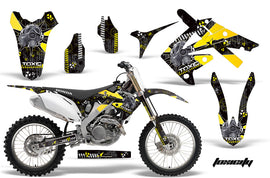 Dirt Bike Graphics Kit Decal Sticker Wrap For Honda CRF250R 2010-2013 TOXIC YELLOW BLACK-atv motorcycle utv parts accessories gear helmets jackets gloves pantsAll Terrain Depot