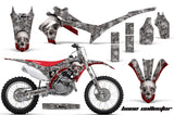 Dirt Bike Graphics Kit Decal Sticker Wrap For Honda CRF250R 2014-2017 BONES SILVER