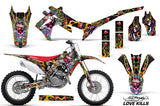 Dirt Bike Graphics Kit Decal Sticker Wrap For Honda CRF450R 2013-2016 EDHLK BLACK