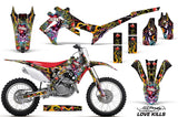 Dirt Bike Graphics Kit Decal Sticker Wrap For Honda CRF250R 2014-2017 EDHLK BLACK