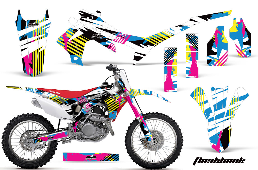 Dirt Bike Graphics Kit Decal Sticker Wrap For Honda CRF250R 2014-2017 FLASHBACK-atv motorcycle utv parts accessories gear helmets jackets gloves pantsAll Terrain Depot