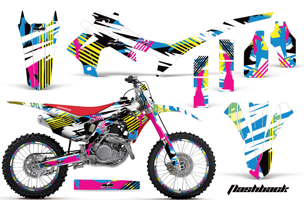 Graphics Kit Decal Sticker Wrap + # Plates For Honda CRF450R 2013-2016 FLASHBACK-atv motorcycle utv parts accessories gear helmets jackets gloves pantsAll Terrain Depot