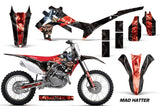 Dirt Bike Graphics Kit Decal Sticker Wrap For Honda CRF450R 2013-2016 HATTER RED BLACK